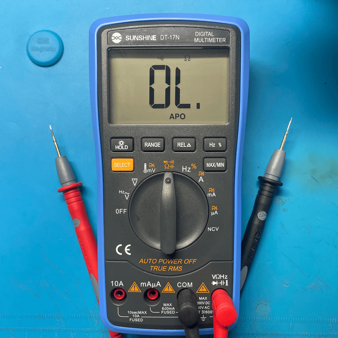 Multimeter continuity mode